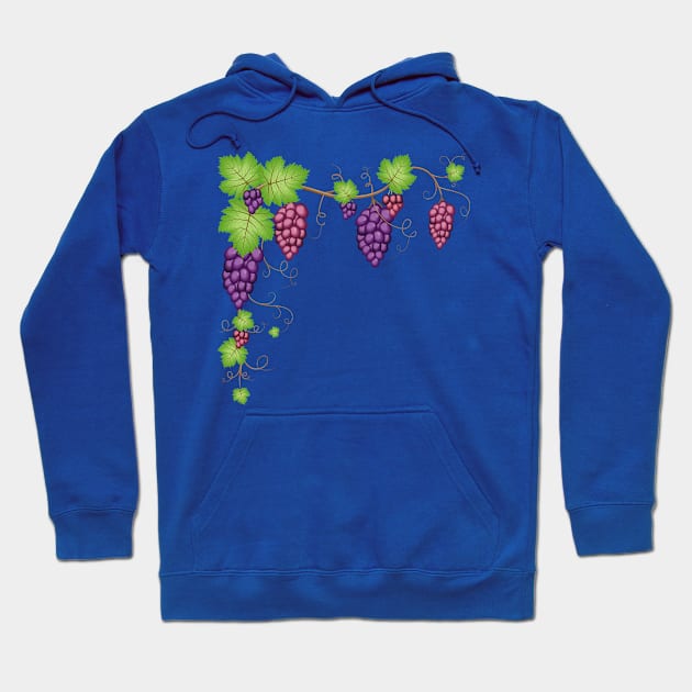 Grapes Art Hoodie by Designoholic